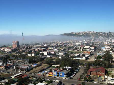 Vista aérea de la ciudad de Ensenada